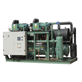 Bitzer Overload Protection Refrigeration Condensing Unit with Water-Cooled Evaporator and Condenser