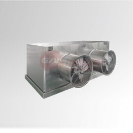 304L Stainless steel air cooler housing with SS mesh cover, air cooled evaporator refrigeration evaporator